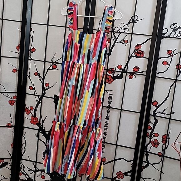 Crosby Becca by Mollie Burch Tortola Multicolor Midi Dress, - Picture 3 of 12